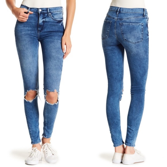 Free People Denim - Free People Busted Knee Skinny Jeans Distressed